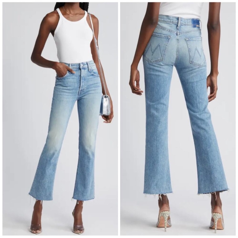 Mother Denim The Tripper Flood Fray Left In The Dust Jeans